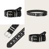 Fashionable Solid Color Star And Rivet Decor Women Belt For Casual Denim And Office Wear