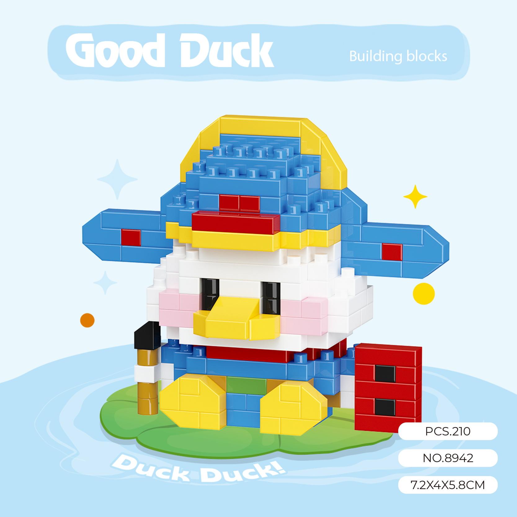 

Cute Duck Series Cartoon Building Blocks Kids Toys Micro Blocks Animals Toys DIY Lucky Decorations For New Year No box