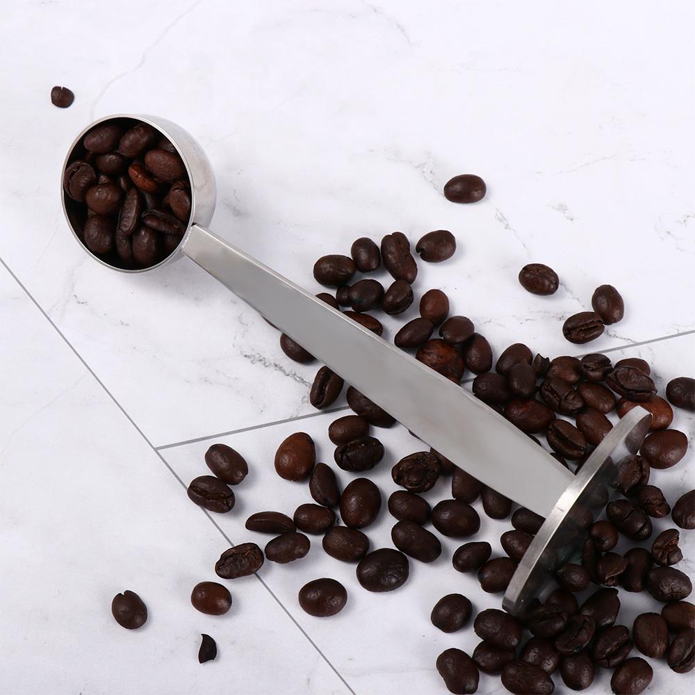 Manual Multi-Function Measuring Dual-Purpose 2 In 1 Powder Press Coffee Spoon Coffee Tool Tamper