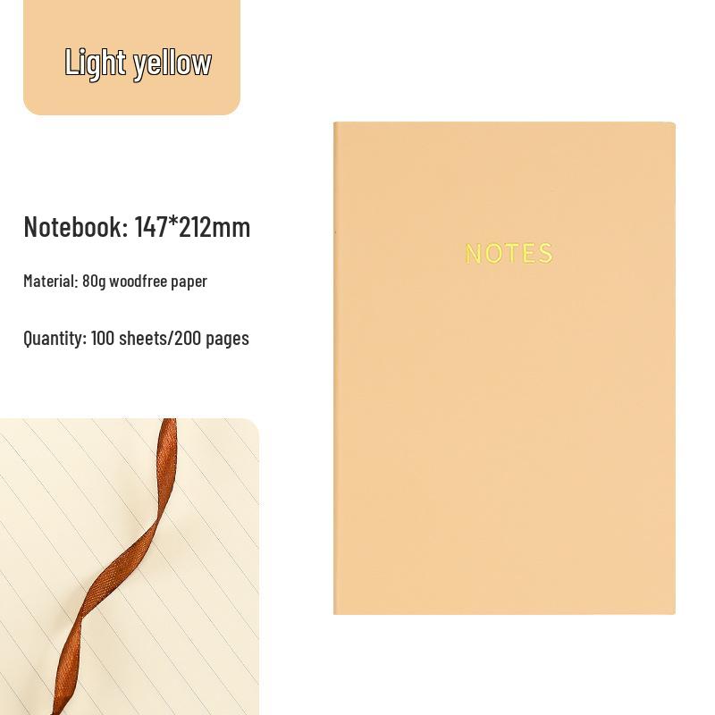 Large Thick Loose-Leaf Meeting Minutes Notebook - A5/B5, Simple Design