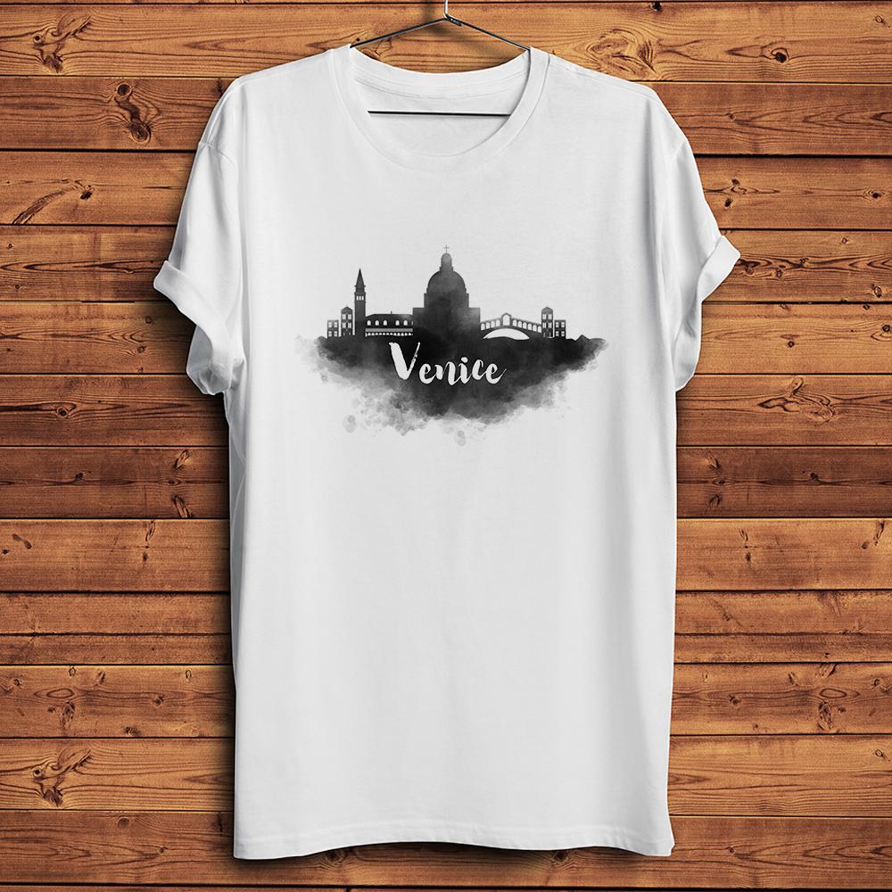 Roma Milano Naples Napoli Venice PisaWatercolor Italy City Landmarks Funny T Shirt UnisexWhite Casual Unisex Tshirt Brethable S