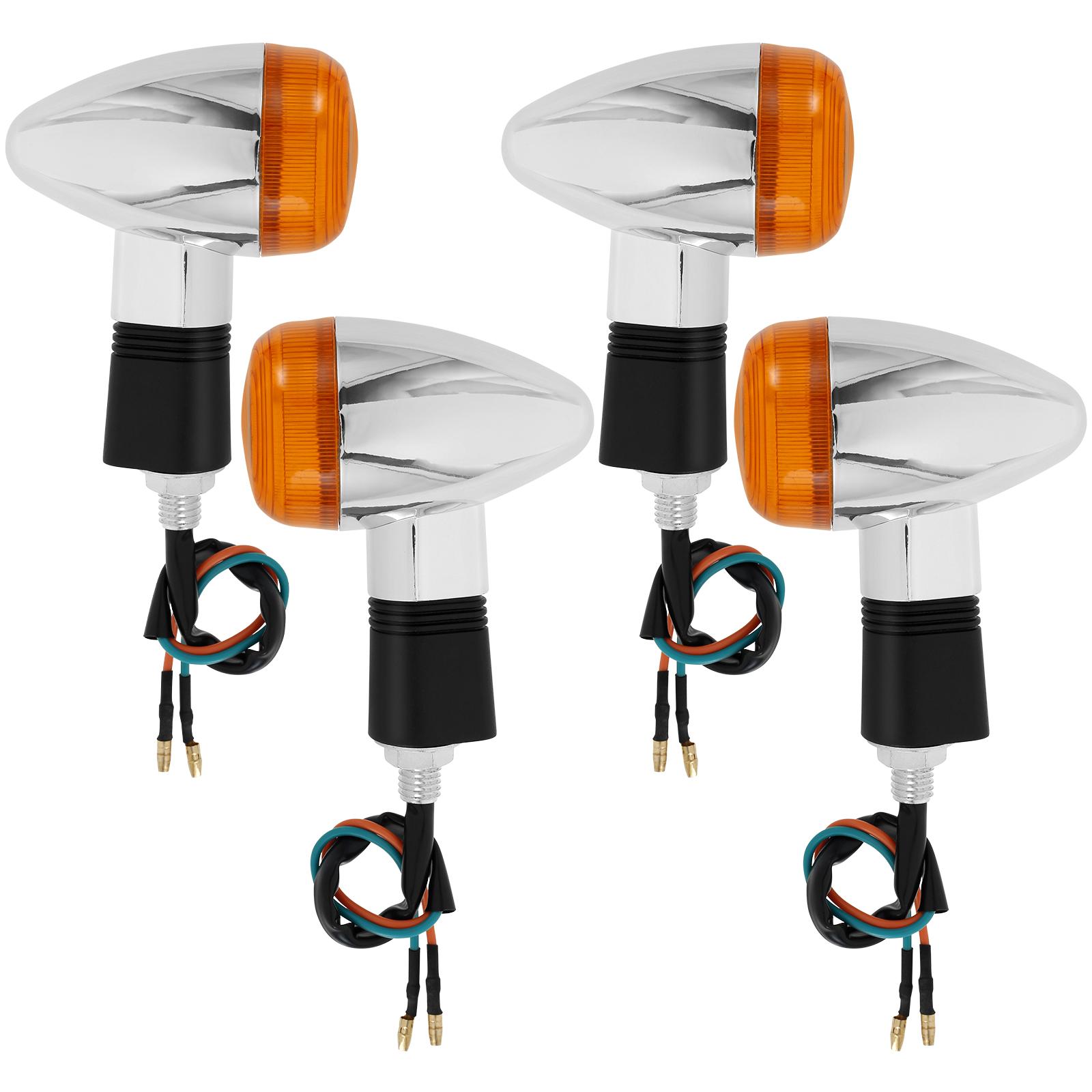 4Pcs Motorcycle Turn Signal Light Universal Motorcycle Indicator Light Waterproof  Motorbike Front Rear Indicator Blinker Lamp