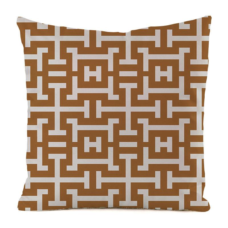 Home Decor Geometric Pattern Digital Print Pillow Covers Pattern Cushion Cover Suitable for Sofa Bedroom Car Pillow Cover
