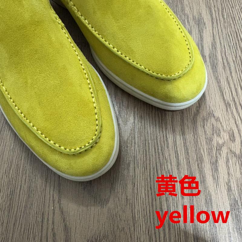 Colorful Loafers Casual All Real Leather Walking man's Shoes Sheepskin Suede