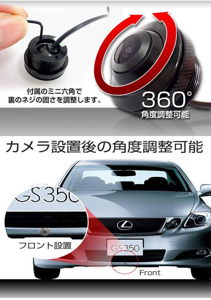 LOSKA Viewing Angle 175 Degrees, 360 Degrees Rotatable Embedded Eyeball Camera Side Mirror Camera/front Camera/back Camera