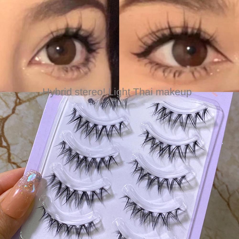 Lashes Extension Fluffy False Eyelashes Dense Thick Curled Up Eyelashes  Grafting Lashes