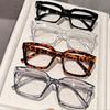 Square Anti Blue Light Glasses Men And Women Large-Frame Glasses with Transparent Lenses Simple Computer Reading Eyewear