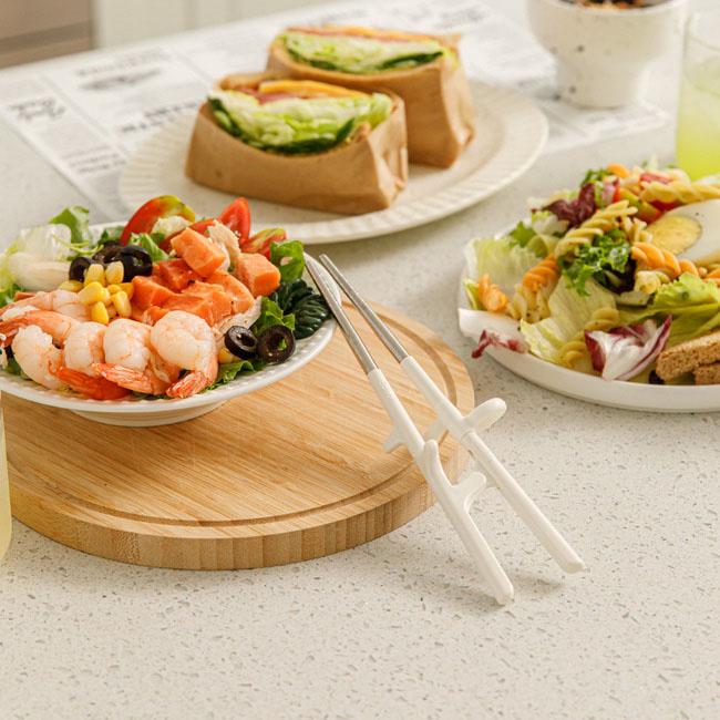 Edison Junior Stainless Steel Training Chopsticks for Kids (Right Hand, Ivory)