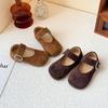 Autumn Leather Shoes Girls Solid Color Princess Shoes Soft Sole Birkenten Shoes Kids Shoes