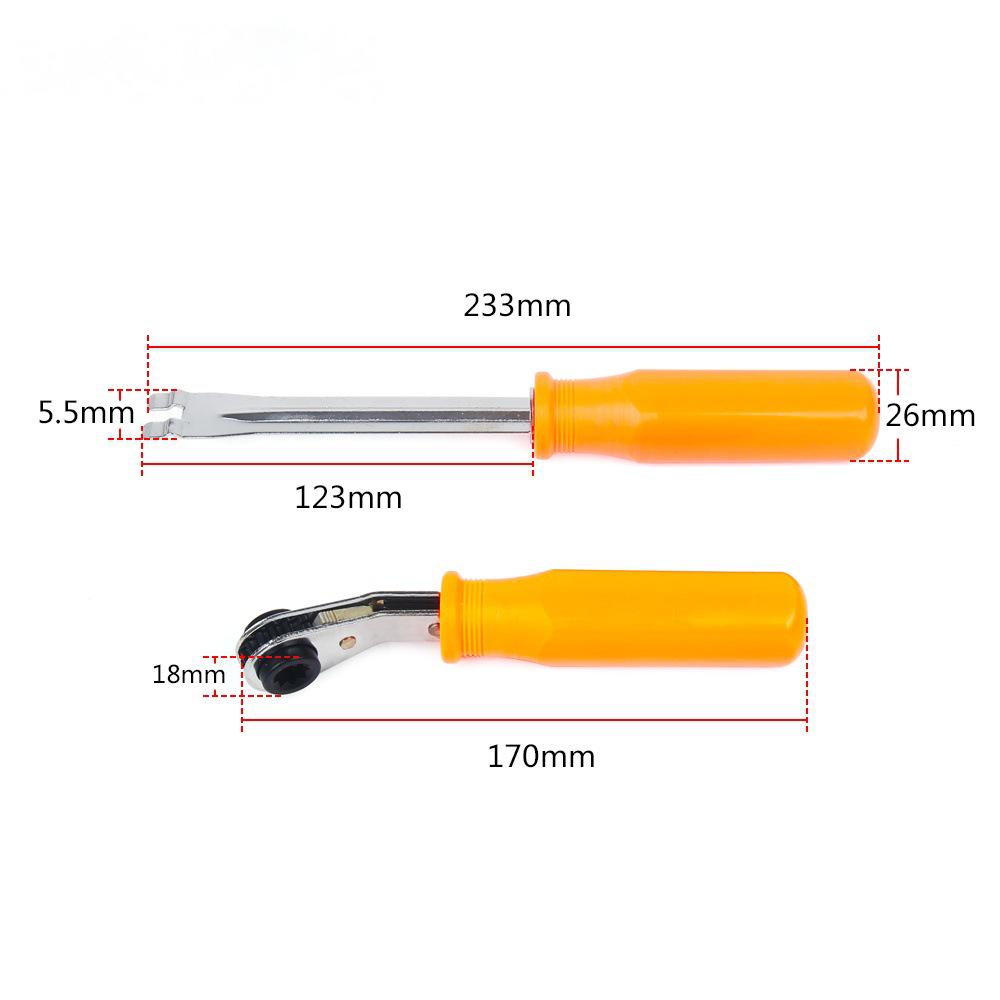 Automatic Slack Adjuster Release Tool & 5/16 Double Square Ratchet Wrench for Air Brake Systems