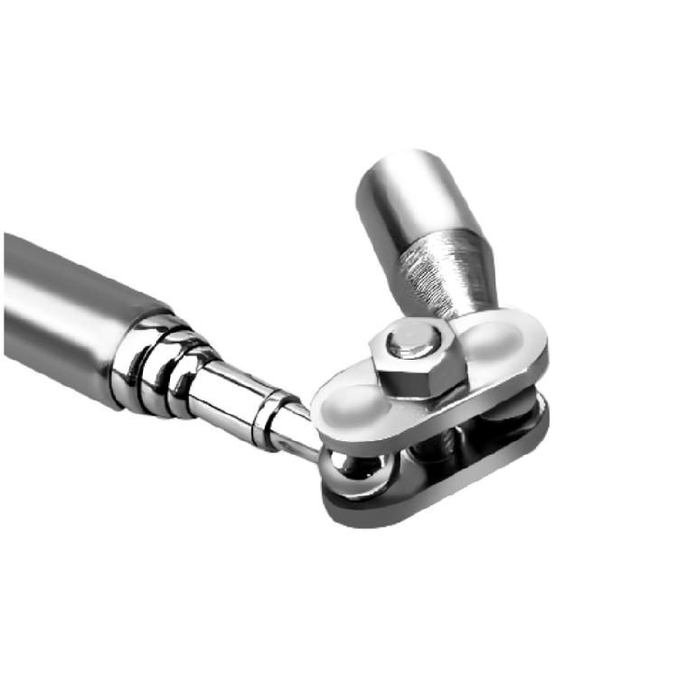 Professional Magnetic Sweeper Tool Foldable Head Telescopic Stainless Steel Construction 1.5lb Strength Bendable Head