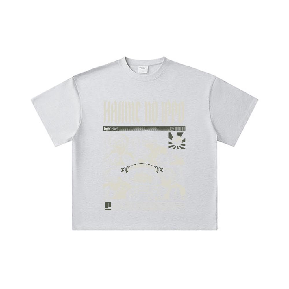 260 GSM Double Yarn 32 Count 100% Cotton Hajime No Ippo V3 Print Unisex Heavy Cotton T Shirt