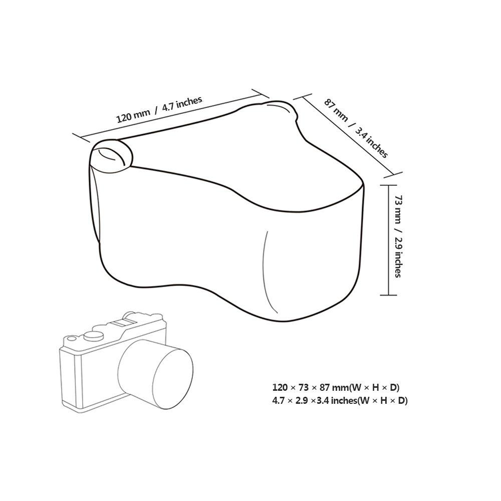 JJC Camera Case for Mirrorless Camera Compatible with Leica 7 Sony A6000 A6100 A6300 A6400 A6500 E Lens RX1R RX1 D-LUX ZV-E10 + 16-50mm DSC-RX1RII