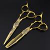 6.0 Inch FJ--22 Personalized Golden Wall, Hair Scissors, Double Sword Type for Hair Scissors