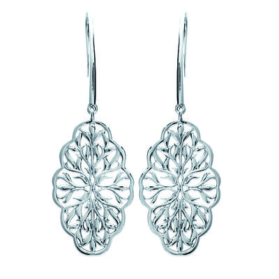 [L6683] - Silberne 'Carmen' Ohrringe versilbert (rhodiniert) - 25x16 mm
