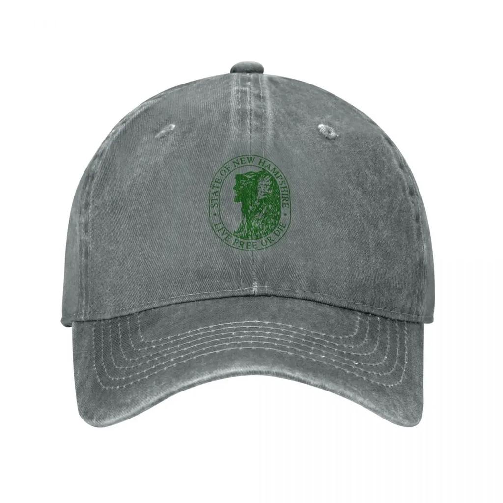 New Hampshire State Emblem Live Free or Die Baseball Cap Anime Hat Luxury Brand Military Cap Unisex Unisex Hats Womens