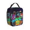 Geometry Dash Game Insulated Lunch Bags Cooler Bag Reusable,Meal Container Geometric Dash Large Tote Lunch Box Food Bag