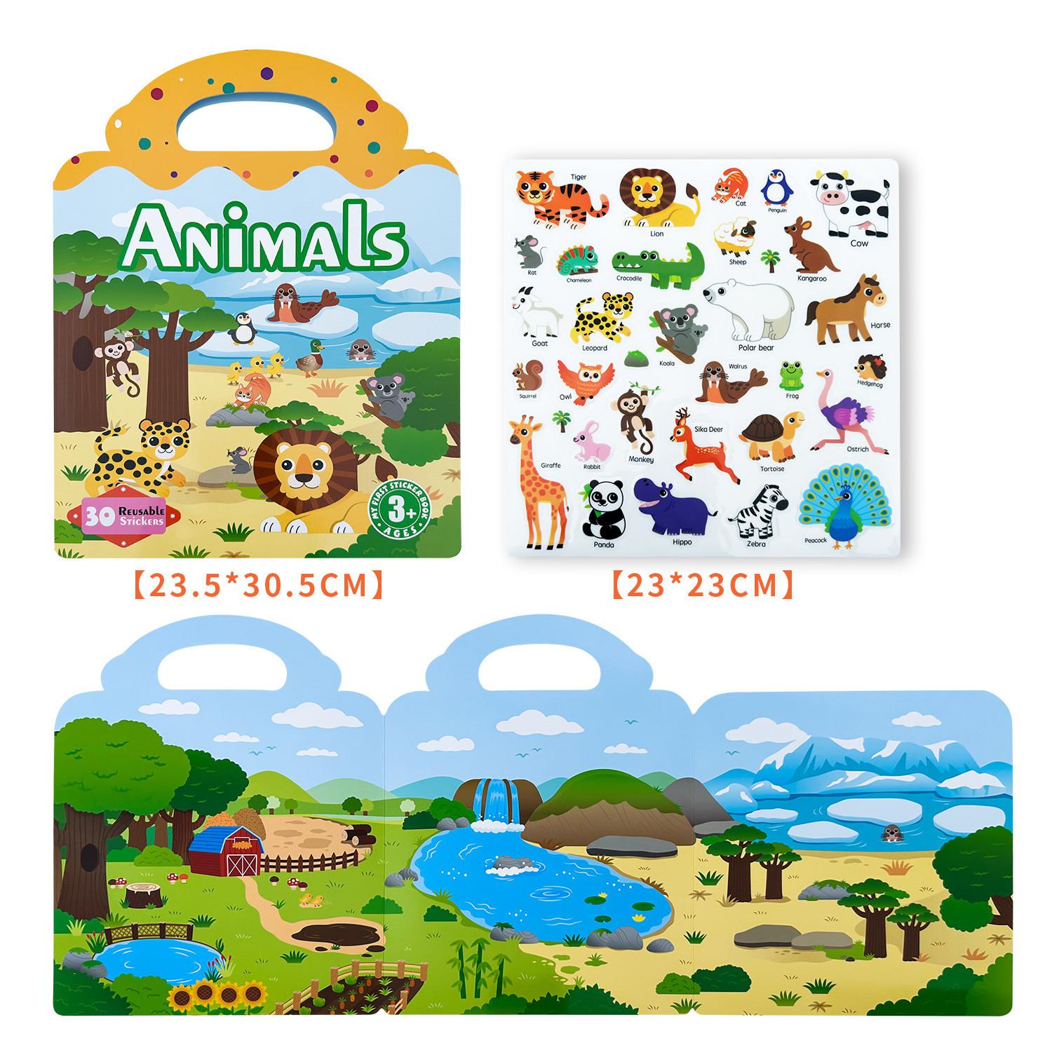 

DIY Educational New Children s Jelly Sticker Book Hands-on Puzzle Toy Magic Book Portable Fun for Babies Repeat Sticker Activity