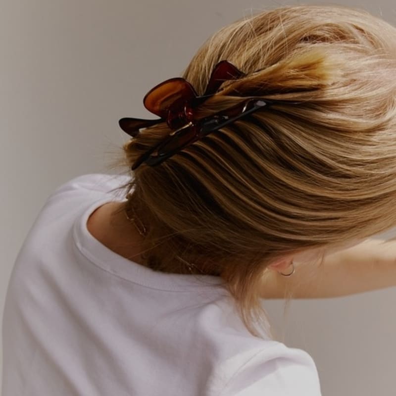 

LOVE ME MONSTER Big Retro Hair Clip BROWN _ XL