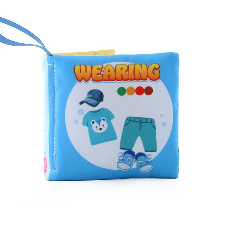 3D Baby Cloth Book: Early Education Toy with Fruits & Vegetables - 4 Pages, 8 Sides, English Cognitive Palm Book