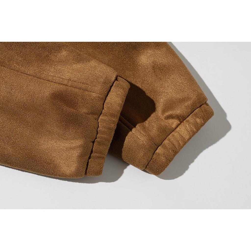 WANLEGETU Unisex Retro Suede Hunting Jacket J2625 - Spring/Autumn Workwear Style