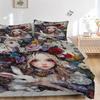 3pcs Alice In Wonderland Bedding Set, Includes Quilt Cover and Pillowcases, Suitable for All Seasons