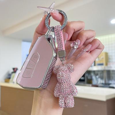 TPU Car Key Case Remote Cover Shell Holder Keychain Styling Fob for VW Volkswagen New Golf 8 MK8 Teramont ID.3 ID4X ID6X CROZZ