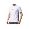 Adidas Essential Striped Crew Neck Logo Drop Shoulder Short Sleeve T-Shirt Men Tops White Black JY8563