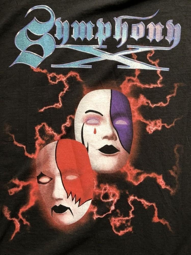 Футболка Symphony X Band 100% Хлопок Черная Подарок Для Фаната NI849 Унисекс Футболка S