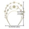 Rhinestones Crystal Goddess Crown Headband Gothic Wedding Bridal Headdress  Prom