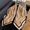 91Cm square scarf silk scarf women's new literary and fashion scarf accessories autumn and winter retro versatile shawl