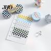Farbiges Klebeband 1 Rolle Washi Klebend Haftend Klarer Druck Abziehbar Papier Lichtbeständig Scrapbooking Schachbrettmuster für Kinder Dekorativ