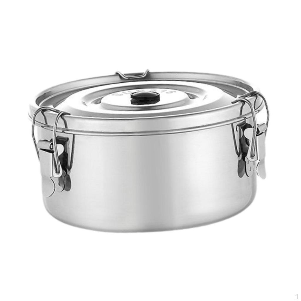 Fruit Lunch Box Food Storage Container Sturdy Space Saving Outdoor Picnic Round Bowl for Kids