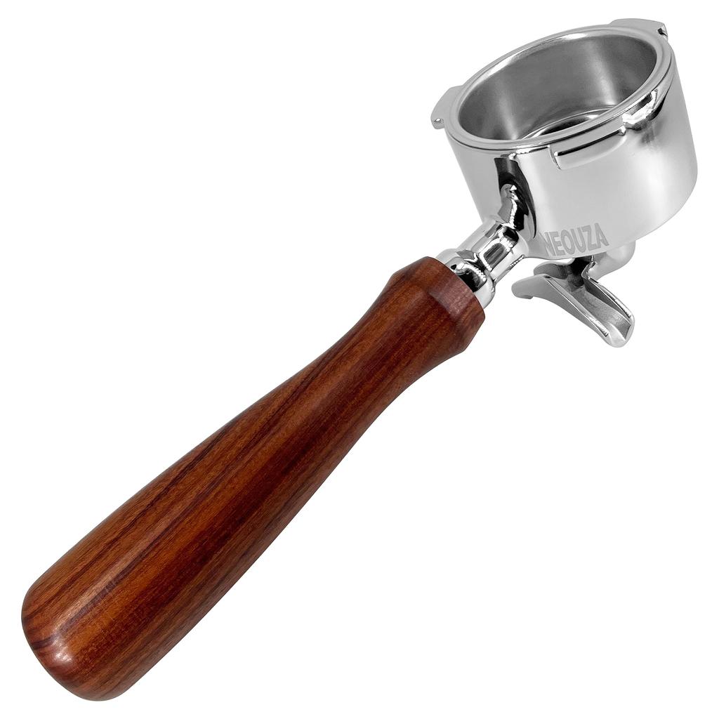 NEOUZA Espresso Portafilter, 51mm, for DeLonghi, Dedica EC680, EC685, and Smeg Coffee Machines, Non-Pressurized Basket, Double Spout (3 Ears)