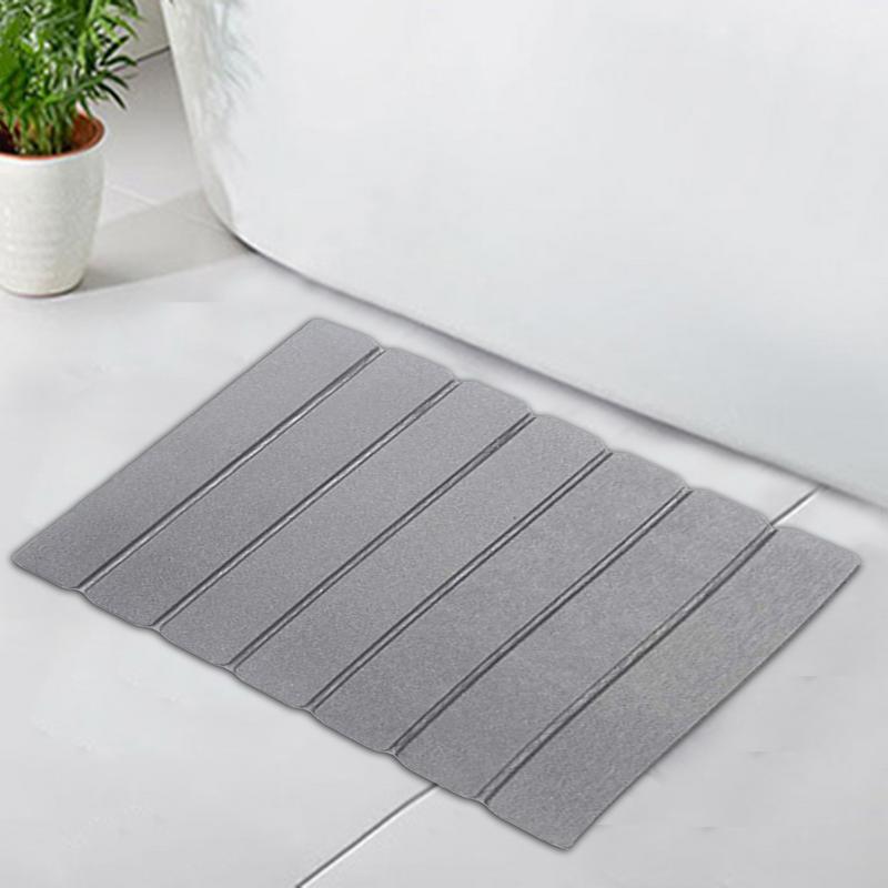 Non-Slip Bathroom Mat Diatomite Floor Mats Quick Absorbent House Entrance Mat Foldable Diatom Mud Bath Mat
