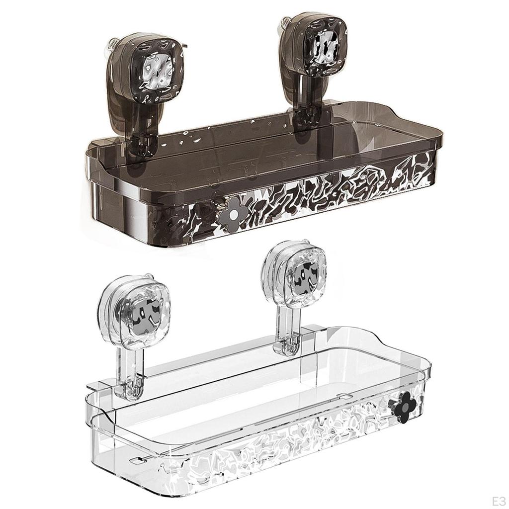 Bathroom Storage Rack Kitchen Organizer Multipurpose Toilet Shelf Suction Cup Shower