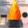 3D False Fire Night Light USB Rechargeable Flameless Candle 3-speed Mode Flame Light Realistic Flame Effect Home Decoration