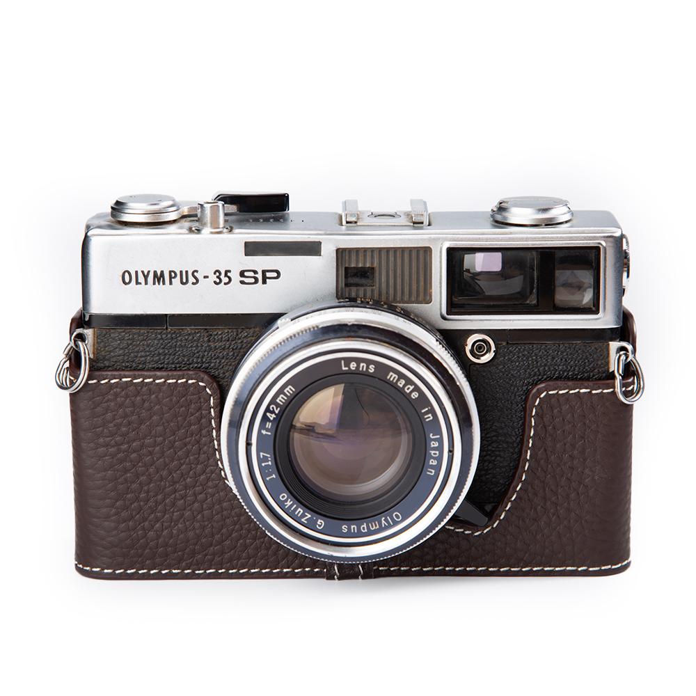Leather Camera Half Case 35 SP Bag Leather Camera Bag For Olympus 35 SP Case Genuine Protective Case Photography Accessories