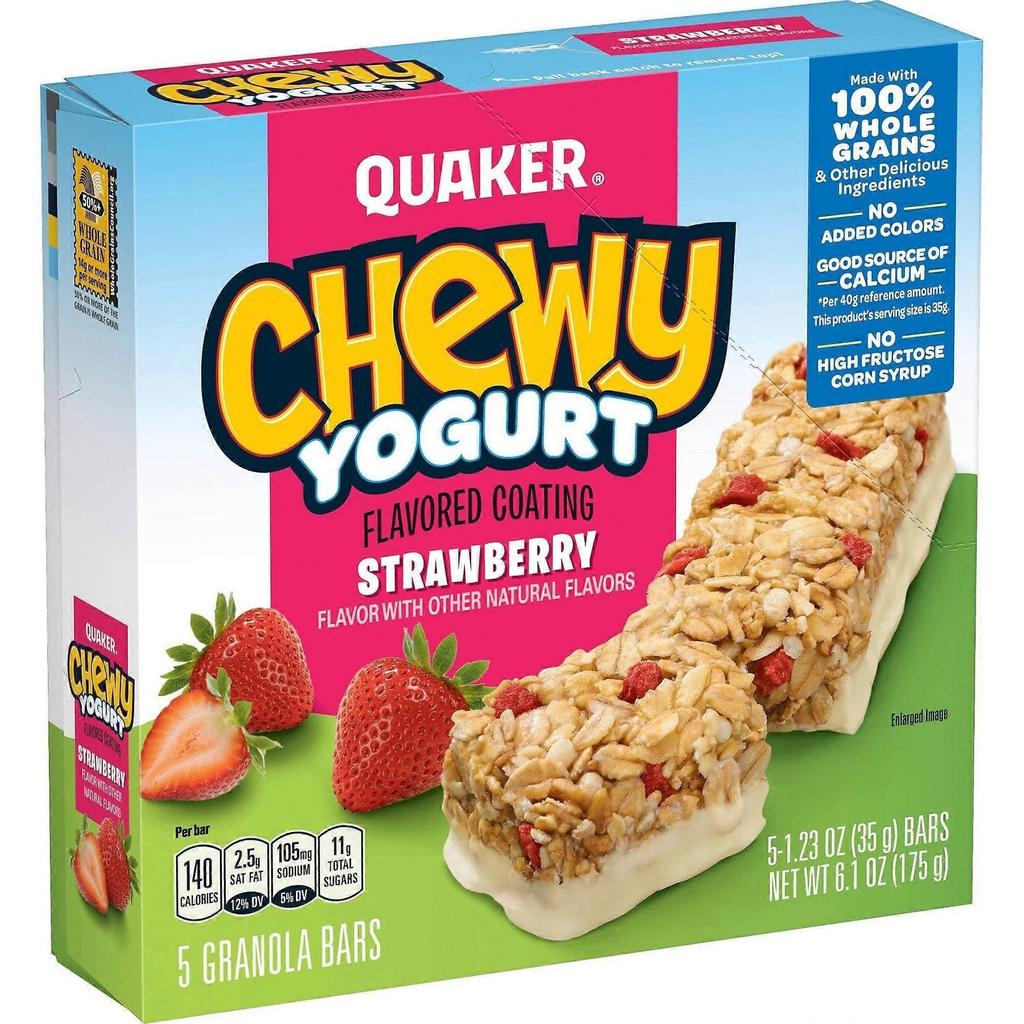 Quaker Chewy Granola Bars, Yogurt Strawberry, 5 Ea