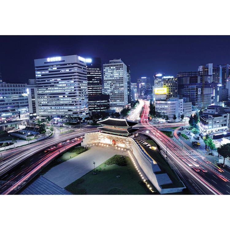 1000 piece jigsaw puzzle - night view of Sungnyemun Gate, popular Korean puzzle