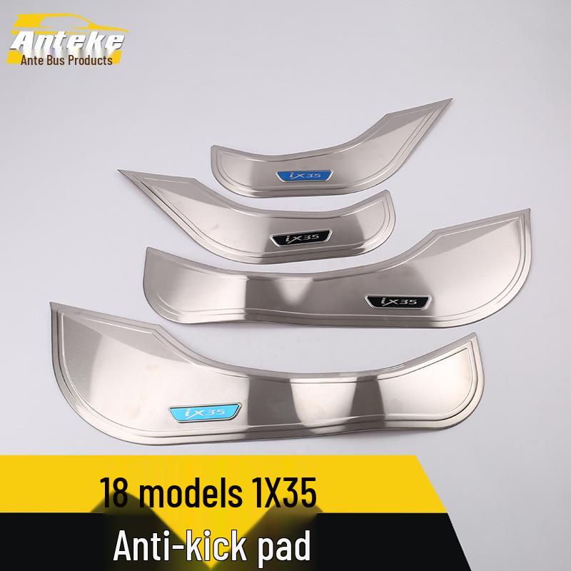 Fits 18 Models: IX35 Anti-Kick Pad Sequins, Stainless Steel Door Armrest Box Kick Plate, Decorative Sticker Accessories