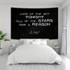 VIKAMA Starry Sky Tapestry and Lana Clarkson Quotes Hippies Living Room Bedroom Wall Decoration Home Decoration