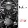 For Mazda CX-30 2020-2023 Carbon Fiber Steering Wheel Control Button Cover Trim