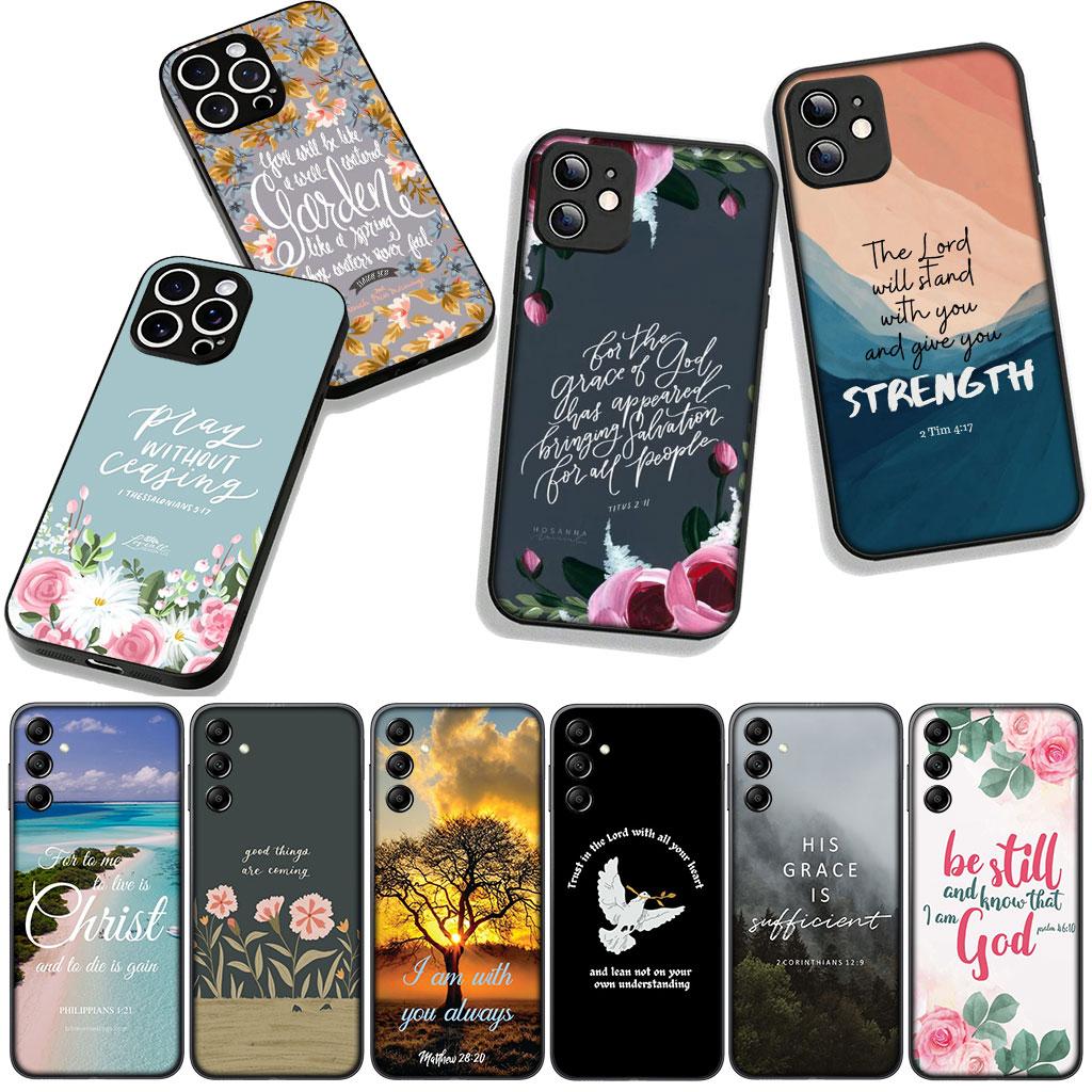 For Motorola Moto Edge 70 60 Fusion 40 NEO 20 Pro G Stylus G56 G96 G71 G73 G52 G41 G42 G51 Case Bible Verse Christian God Spring