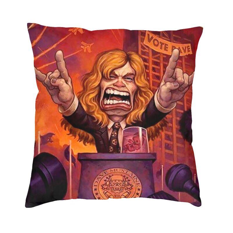Megadeths Rock Band Square Pillow Case Home Decor Heavy Metal Band Cushions Throw Pillow For Living Room Double-Sided Printing