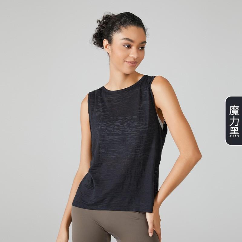 Damen Leichte Yoga-Top Schnelltrocknend Locker Ärmellos Trainingsshirt Atmungsaktiv Fitness-Tanktop Sommer Training