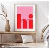 Conjunto Moderno de 8 Impressões de Pôster Linha Abstrata Rosa Vermelha Pintura Hi Canvas Arte de Parede Moderna Galeria Sala de Estar Decoração de Casa