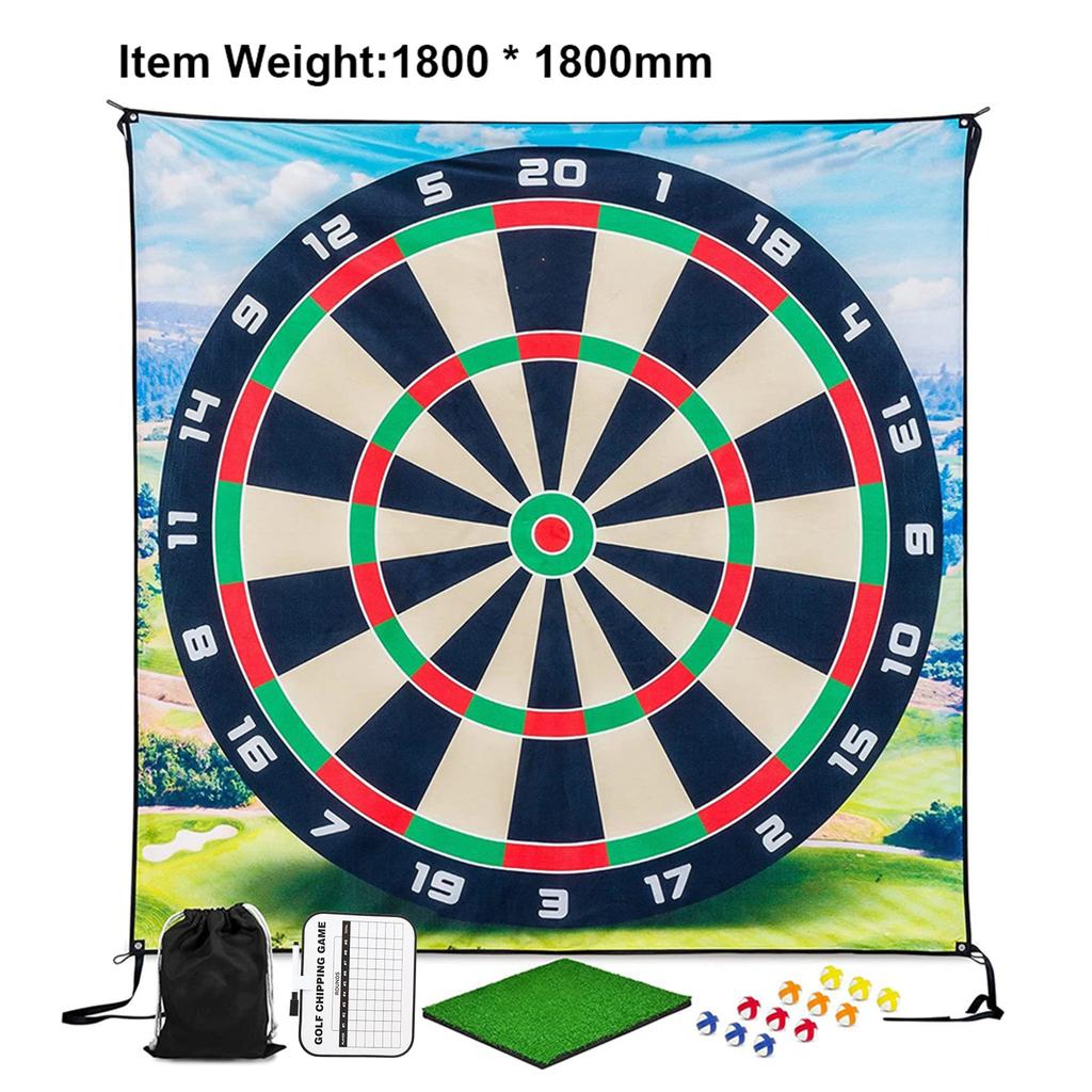 Golfing Chipping Game with Sticky Balls and Darts Chipping Practice Mat for Indoors Outdoors Games
