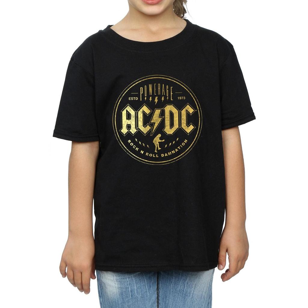 AC/DC Mädchen Rock N Roll Damnation Baumwoll-T-Shirt