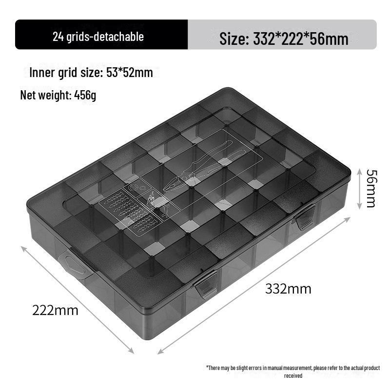

Green Forest Screw Storage & Lego Tool Box для электронных компонентов 24-grid, 332*222*56mm чёрный